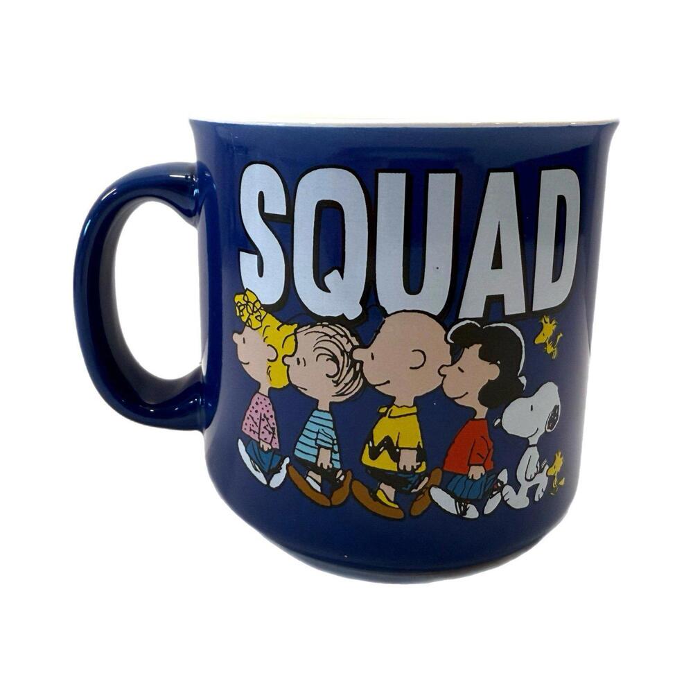 Peanuts 20oz SQUAD Blue Ceramic Camper Coffee Mug